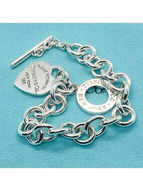 Tiffany & Co Return To Tiffany & Co 7.75" Toggle  Heart Bracelet